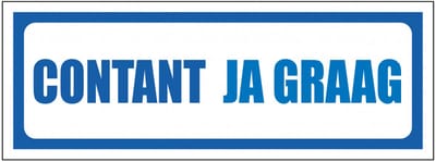 Contant ja graag sticker 280 x 105 mm