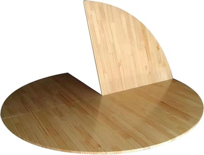 Rond Tafelblad - Opvouwbaar Blad - Eettafel Vergroten - Verborgen Scharnier - 140cm Diameter - Houtkleur