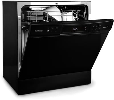 Klarstein Vaatwasser Mini voor 8 Gedecke, Leiser inbouw vaatwasser klein met 8 spoelprogramma's, Kleiner Tisch vaatwasser voor Zuhause kantoor Camping, vaatwasser Mini met Wasseranschluss - Vaatwasmachine Afwasmachine - 8 Maatgedekken 50 cm