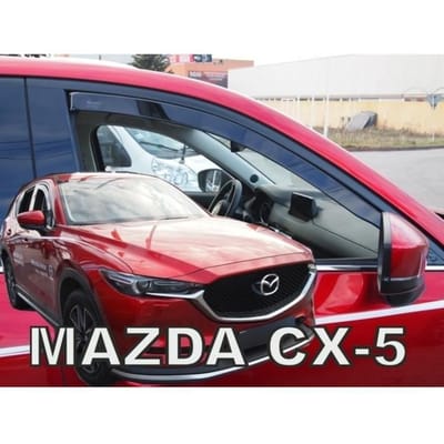 Déflecteurs d'air - J&J AUTOMOTIVE - Mazda CX-5 - Installation facile - Acrylique renforcé - Fumé