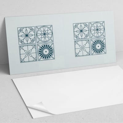 Coloray Wandpanelen Zelfklevend - Geometrische tegelpatronen PVC Wandpaneel - 100 cm x 50 cm - Wit Wandbekleding Zelfklevend - 1 stuk - Texturen Wandpanelen Zelfklevend - Keuken Wandpanelen - Wandpanelen Badkamer