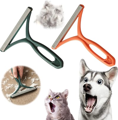 Famanu – Pluisverwijderaar voor dierenhaar – Herbruikbare tapijtborstel en kledingroller – Voor honden en katten