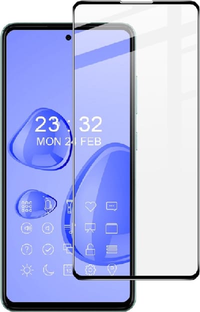 Full Glas screenprotector geschikt voor – Samsung Galaxy A54 – Transparant – Volledige dekking – Premium Glas