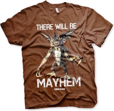 Gremlins Heren Tshirt -S- There Will Be Mayhem Bruin
