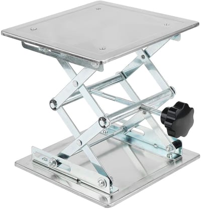 Laboratorium schaarlift, 200 x 200 mm, verstelbaar platform voor laboratoriumgebruik, hoogtebereik 85 mm tot 280 mm, 1.5 kg, ideaal voor experimenten en onderzoek
