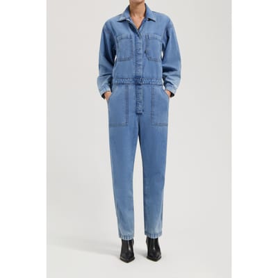 Mud Jeans Uma Jumpsuit Mid Blue Size: S | Jumpsuits Outlet | Dames | Blauw