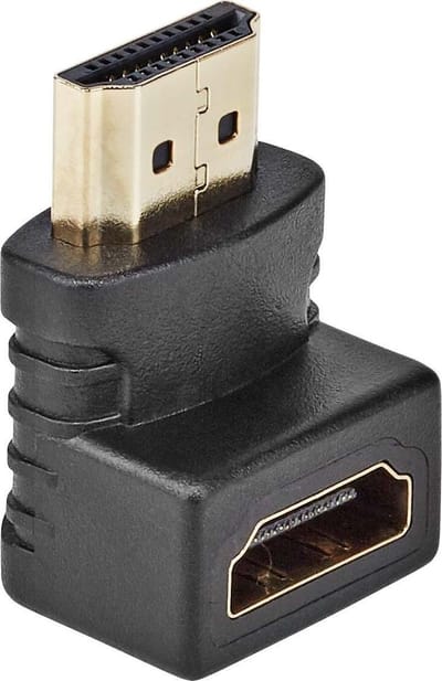 HDMI verloopstekker - Haaks - 4K Ultra HD - Zwart - Allteq