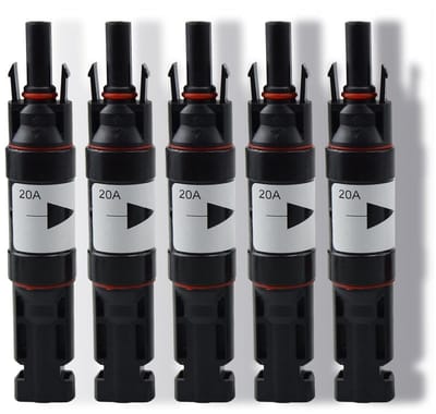 5 Paar Waterdichte Zonnepaneel Stekkers IP67 - MC4 Compatibel voor 4mm² en 6mm² Zonne-Installatie