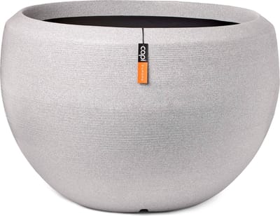 Capi Europe - Vaas bol Arc Granite - 108x75 - Ivoor - Bloempot Voor binnen en buiten - Beschikbaar in XL formaten - Breukbestendig - 100% Recyclebaar - Levenslang garantie - NIVS8053