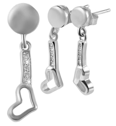 AKZENT Akzent dames-sieradenset "Brenika" van 925 Sterlingzilver, gerhodineerd, duurzaam