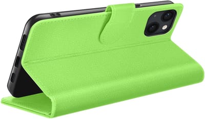Zanae, Hoesje geschikt voor iPhone 13 - Wallet Case & Magneetsluiting, Groen