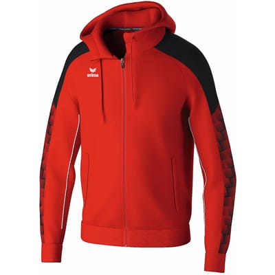 Erima Evo Star Trainingsjack Met Capuchon Heren - Rood / Zwart | Maat: M