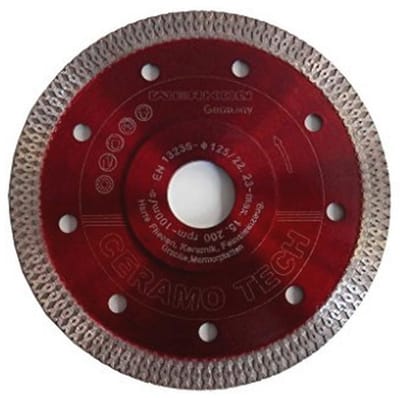 Diamantschijf - Doorslijpschijf - Tegels Zagen - Extra Dun - 125 mm - Rood