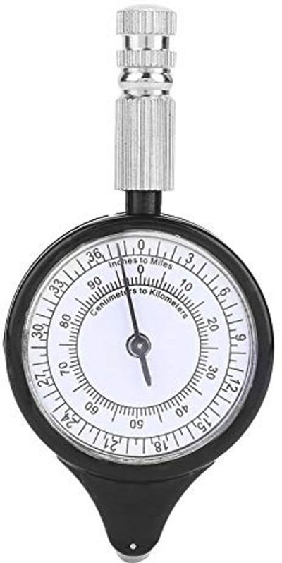 Curvimeter voor Kaarten en Afstandmetingen - Ideaal voor Wandelen en Navigatie