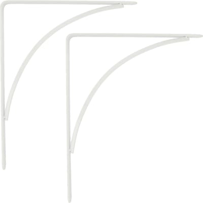 AMIG Plankdrager/planksteun van metaal - 2x - gelakt wit - H150 x B125 mm - boekenplank steunen - tot 105 kg