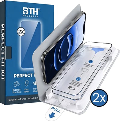 Screenprotector - Geschikt voor Apple iPhone 16e - 2 Stuks - Met Installatie Frame - Perfect Fit Kit - Gehard Glas - Beschermglas - Exacte Uitlijning - Tempered Glass - Screen Protector - Case Friendly - Eenvoudig Aanbrengen
