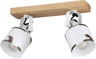 EGLO Kilburn Spot - E27 - 36 cm - Bruin|Wit - Staal