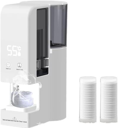 Handdoekverwarmer Dispenser - Warme Handdoeken - Gezichtsverzorging - Snelle Verwarming - 400 ml Tank - Wit