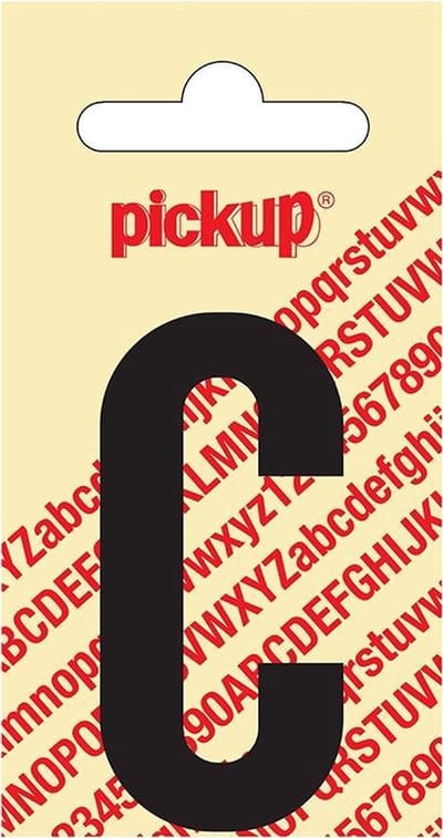 Pickup plakletter Nobel 60 mm zwart C - 31002060C