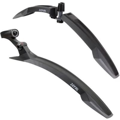 Zefal Deflector Spatbordset – Spatbord Voor en Achter – Maat: 26/27.5” – Verstelbare Bevestiging – Zwart