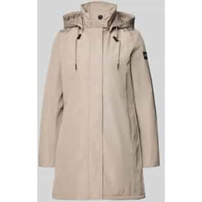 Regular fit lange jas met logo-applicatie