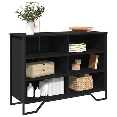 vidaXL - Dressoir - 101x35,5x74,5 - cm - bewerkt - hout - zwart