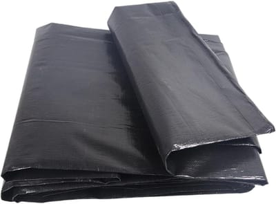 Afdekzeil - Waterdicht zeil - Buiten beschermen - Versterkte randen - 400 x 800 cm - Zwart