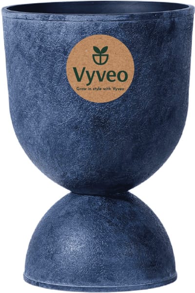 Vyveo - Bloempot Muse - 27x39 - Donkergrijs (Retro) - Bloempot voor binnen en buiten - Lichtgewicht - Breukbestendig - Vorstbestendig - UV-bestendig