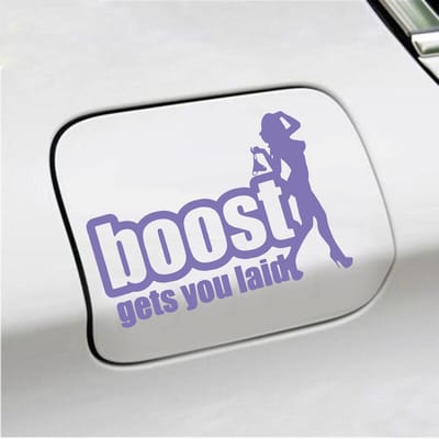 Bumpersticker - Boost Get You Laid - 13 X 18 - Paars