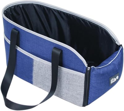Huisdier Autostoel - Reisstoel Hond - Veilig Reizen - Verhoogt Stabiliteit - 46x25x23 cm - Blauw