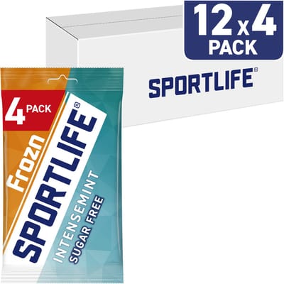 Sportlife Kauwgom frozn intense - extreem frisse suikervrije kauwgom - 12x(4x18g)