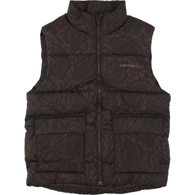 Springfield Vest mouwloos donsjack voor heren Paisley-print/buckeye/zwart