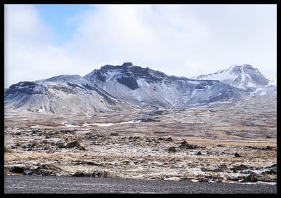 Poster IJsland berg - Natuur poster - 70x50 cm - Exclusief lijst - WALLLL