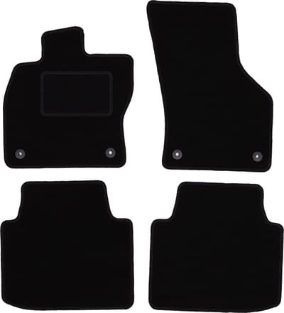 Zwarte veloursmatten voor: Seat Tarraco crossover (2018-)