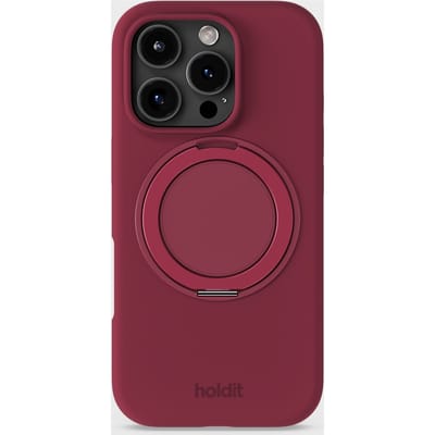 Silicone Stand Case Red Velvet iPhone 16 Pro