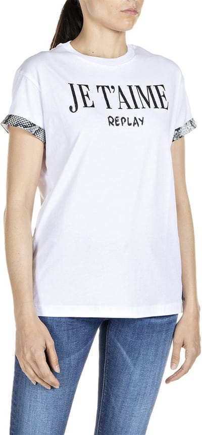 Replay W3625.000.22536p.001 T-shirt Met Korte Mouwen Wit S Vrouw