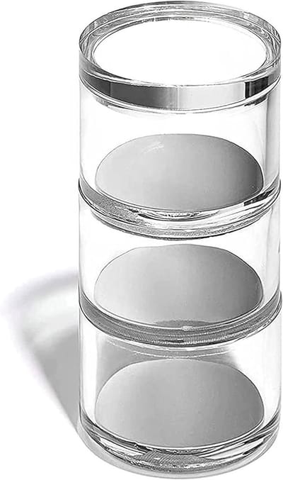 Bureau Organizer - Opberger - Bureau Organiseren - Stapelbaar 3 Niveaus - 4.5" H x 3.1" B - Transparant Zilver