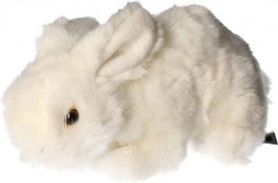 Semo Knuffeldier Konijn - Pluche knuffel - wit - 20 cm - boerderij/huisdier knuffel