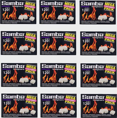 Samba Bulk Kerosine Aanmaakblokjes - 12 Pakjes van 120 Stuks
