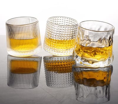 Dailygoods- Whiskyglazen Set van 3 - Handgeblazen Loodvrij Kristal