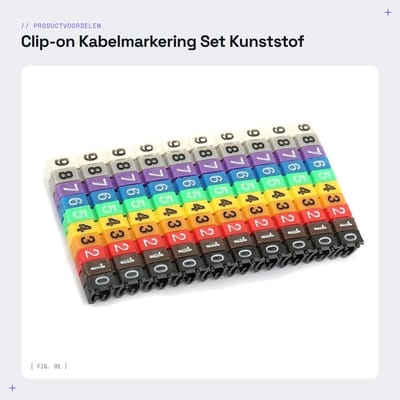 Dailygoods- Kabelmarkering 100 Stuks - Kunststof - Digitale Nummering - Toepasbaar voor 1,5/2,5/4/6 mm² - Aantallen 0~9 - Geschikt voor Draaddiameter 2,0-7,0 mm - Draadlabel
