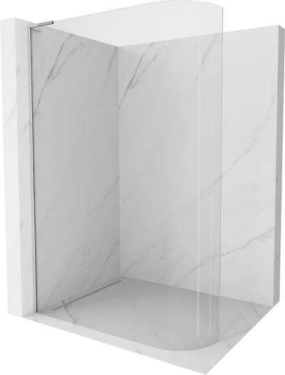 Mexen Kioto-R L ronde douchewand Walk-in 80 x 200 , transparant, chroom - 800-080-103-01-06