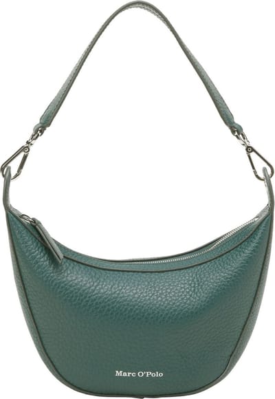 Marc O'Polo Leren Schoudertas Crossbody Bag Night pine Groen