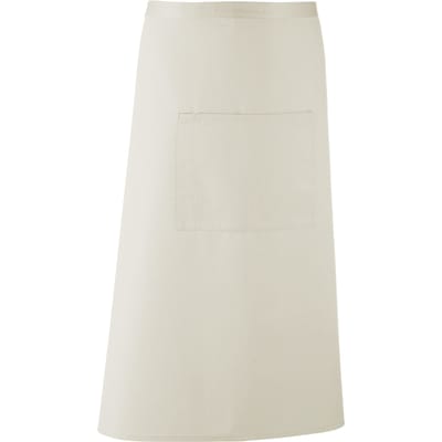 Premier Unisex Kleuren Barschort / Werkkleding (Lange Continentale Stijl) (Pakket van 2) (Natuurlijk)