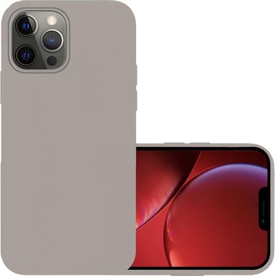 Hoesje - Geschikt voor Apple iPhone 13 Pro Max - Sterk & Shockproof - Hoes Cover - Siliconen Case - Grijs