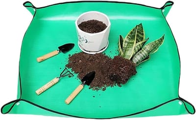 Tafelkleed om te verplanten - Opvouwbare plantenmat - Tuinwerk Schoonhouden - Vuilafstotend en waterdicht - 100 x 100 cm - Groen