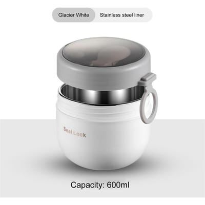 600ml Ontbijtbekers Granen Noten Yoghurt Salade Soepbeker Container Met Vork Thermisch Magnetron Voedselopslag Bento Box Lunchbox