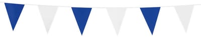 Wefiesta - Vlaggenlijn mini PE blauw wit - 3 meter - 10 x 15 cm