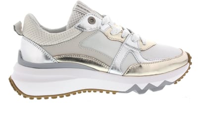 Floris Van Bommel Sfw-10111 Sneakers - Leer - Dames - Zilver - Maat 37