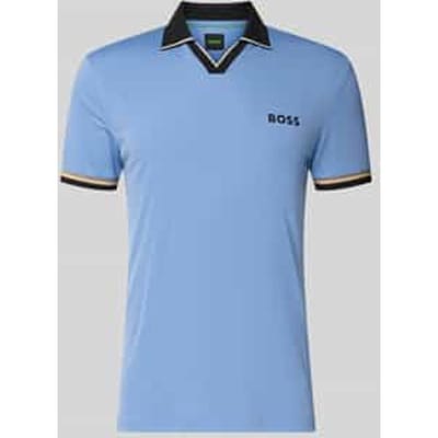 slim fit poloshirt met labelprint model 'PL_TOC SERVE 2'